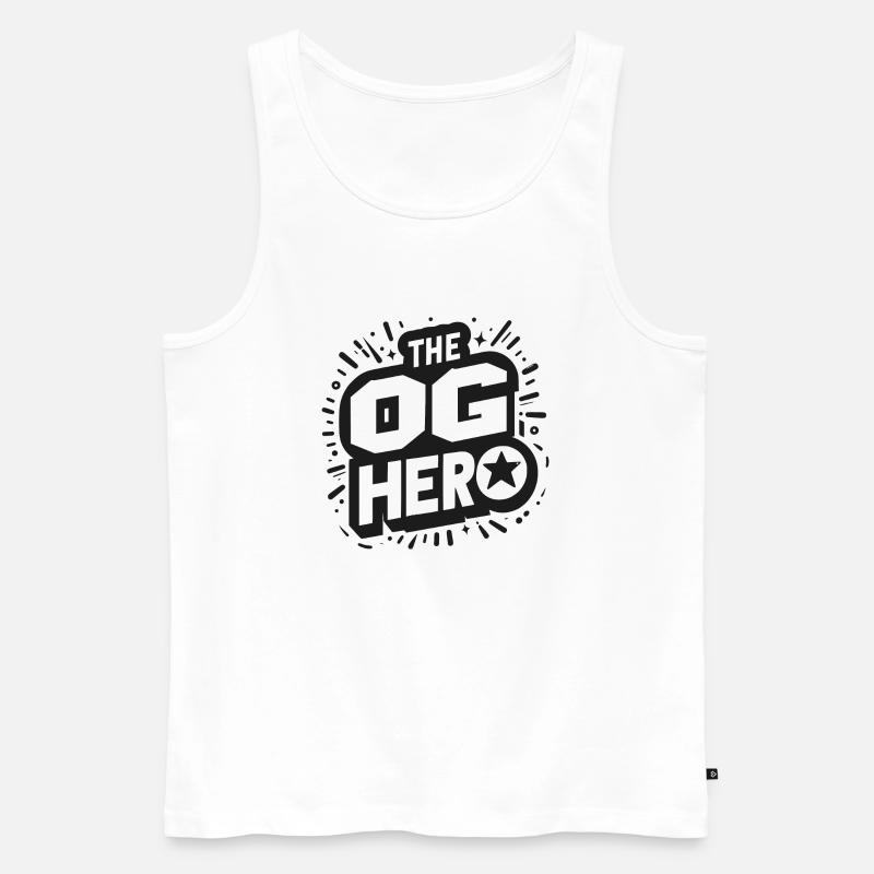 Der OG-Held - Männer Premium Bio Tank Top - Weiß