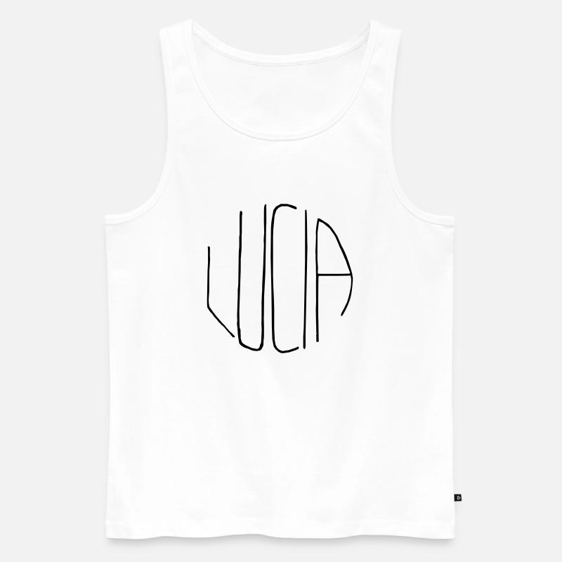 Lucia - Männer Premium Bio Tank Top - Weiß