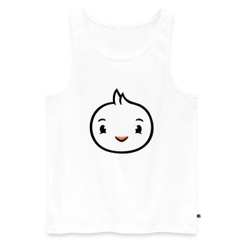 Bird Face Head Duck Cute Cute Friendly - Men's Premium Organic Tank Top - white - Front - AI Model Male 178 light (178cm)