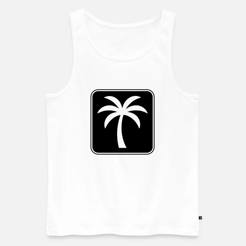Palme Symbol Sommer - Männer Premium Bio Tank Top - Weiß