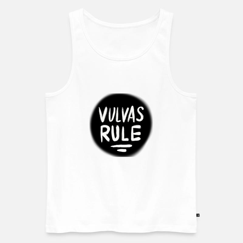 VULVAS RULE! - Männer Premium Bio Tank Top - Weiß