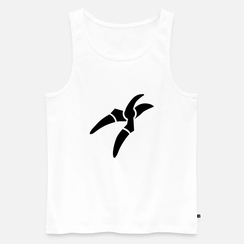 Schere - Männer Premium Bio Tank Top - Weiß