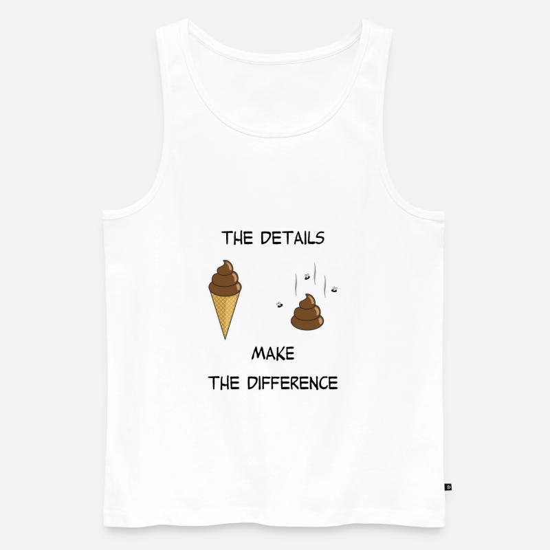 Eis oder kacken? - Männer Premium Bio Tank Top - Weiß