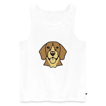 beagle - Débardeur bio Premium Homme - blanc - Devant - Michal (187cm)