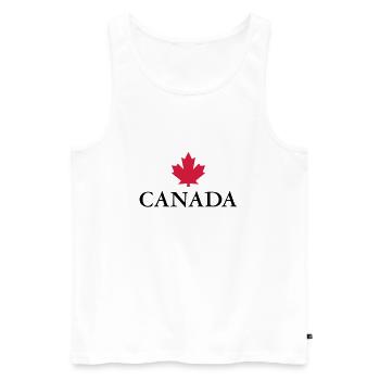 Canada Ottawa Maple Leaf Maple Leaf Canada America - Men's Premium Organic Tank Top - white - Front - AI Model Male 178 light (178cm)