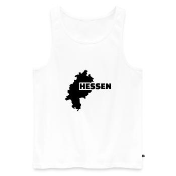Hessen - Männer Premium Bio Tank Top - Weiß - Vorne - Michal (187cm)