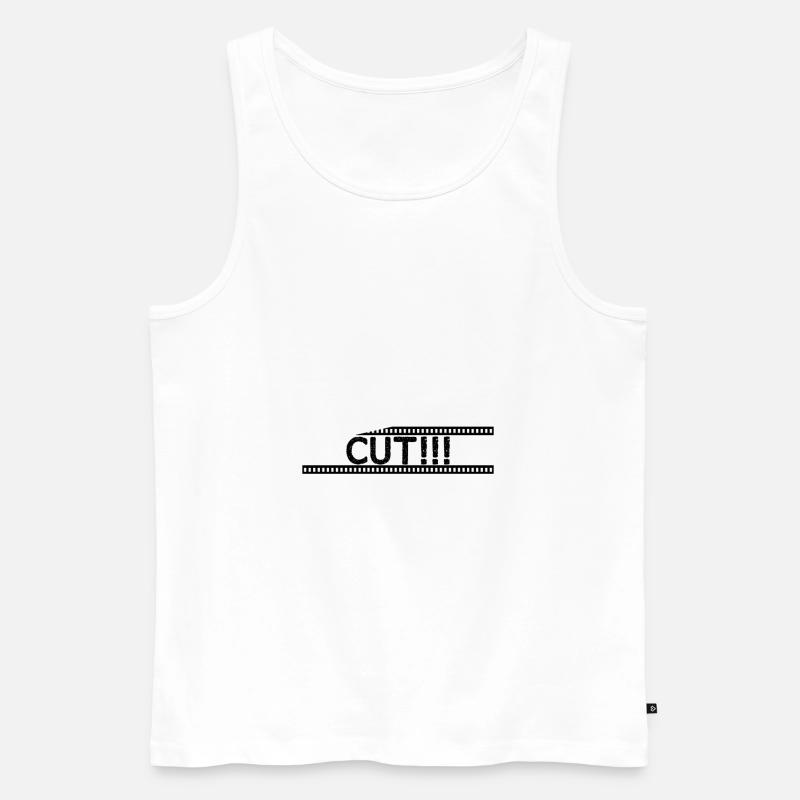 Cut!!! - Männer Premium Bio Tank Top - Weiß