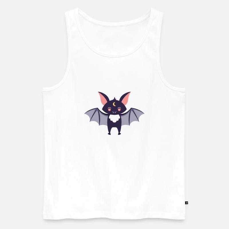 Fledermaus - Männer Premium Bio Tank Top - Weiß