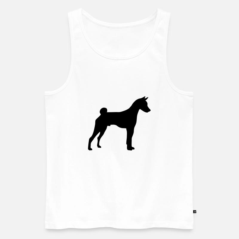 Basenji - Männer Premium Bio Tank Top - Weiß