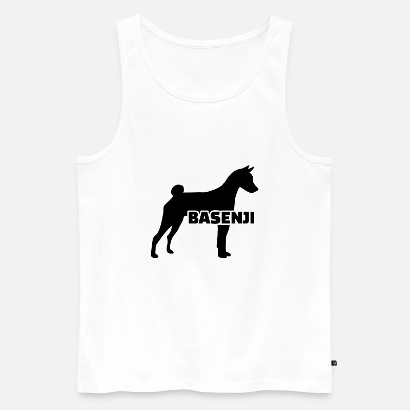 Basenji - Männer Premium Bio Tank Top - Weiß