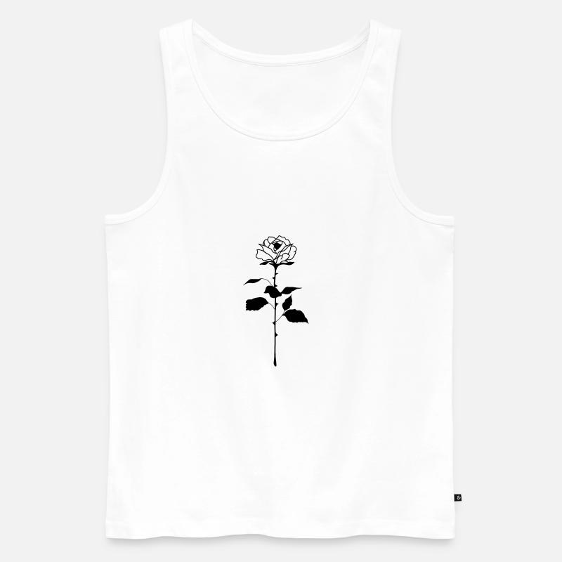 Rose - Männer Premium Bio Tank Top - Weiß
