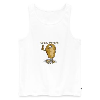 Crazy Potato Vol. 3 - Männer Premium Bio Tank Top - Weiß - Vorne - AI Model Male 178 light (178cm)