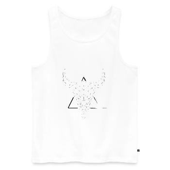 Geometrie Stier - Männer Premium Bio Tank Top - Weiß - Vorne - AI Model Male 178 light (178cm)