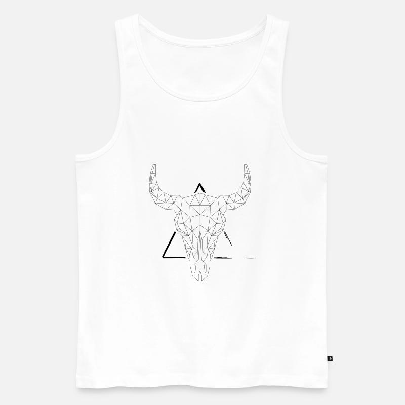 Geometrie Stier - Männer Premium Bio Tank Top - Weiß