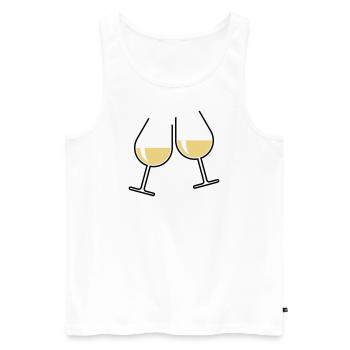 XZwei Beliebte Geschenke (Twocoloured) - Männer Premium Bio Tank Top - Weiß - Vorne - AI Model Male 178 light (178cm)