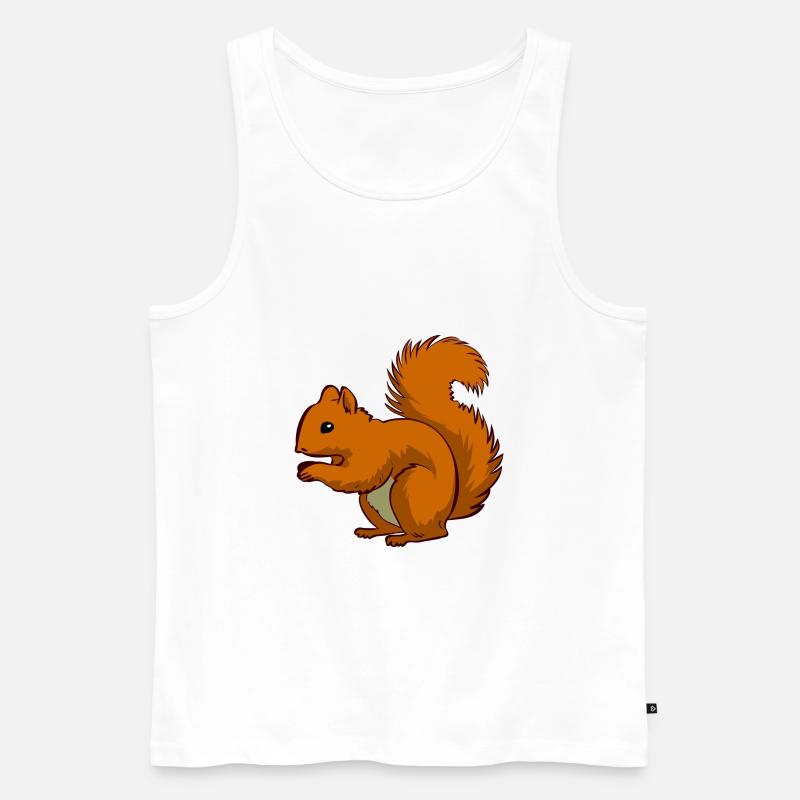 Ecki das Eichhörnchen - Männer Premium Bio Tank Top - Weiß