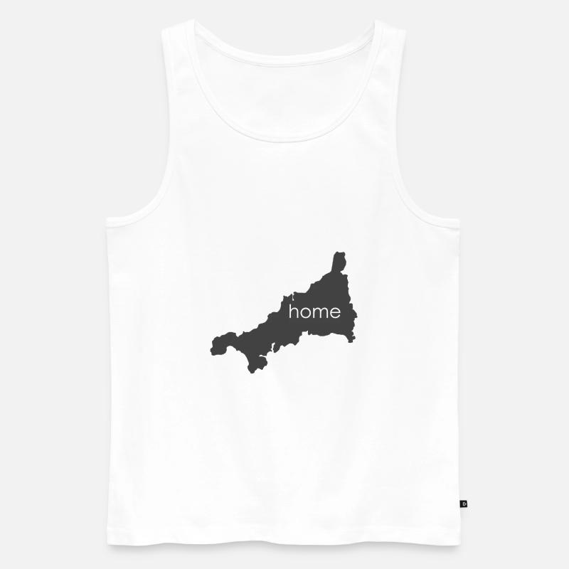 cornwall haus - Männer Premium Bio Tank Top - Weiß