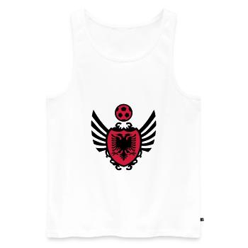 Fußball Wappen (Albanien) - Männer Premium Bio Tank Top - Weiß - Vorne - Michal (187cm)