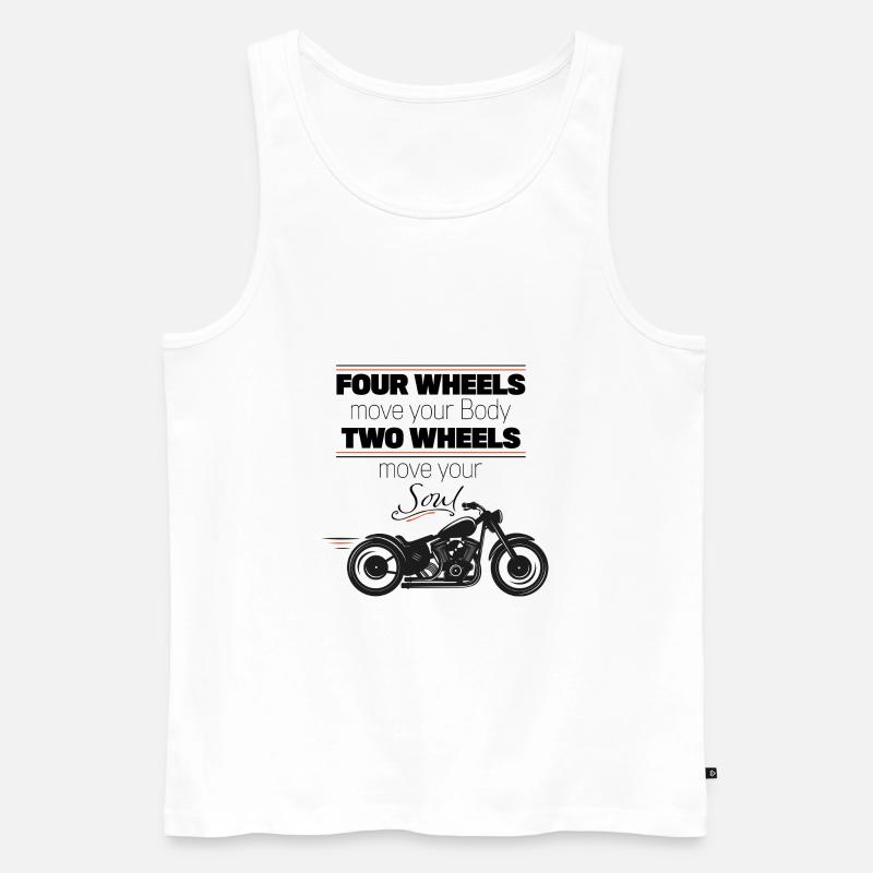 Biker - Männer Premium Bio Tank Top - Weiß