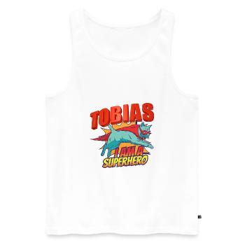 Tobias - Männer Premium Bio Tank Top - Weiß - Vorne - AI Model Male 178 light (178cm)