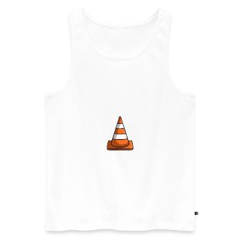 Kegel-Illustration - Männer Premium Bio Tank Top - Weiß - Vorne - AI Model Male 178 light (178cm)