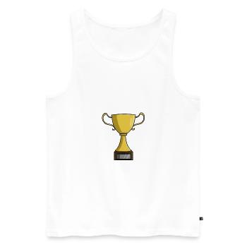 Trophy Illustration - Men's Premium Organic Tank Top - white - Front - AI Model Male 178 light (178cm)