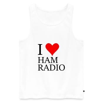 i love ham radio - Men's Premium Organic Tank Top - white - Front - AI Model Male 178 light (178cm)
