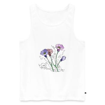 Fleur - Débardeur bio Premium Homme - blanc - Devant - Michal (187cm)