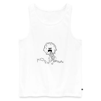 Rebell Kotzbrocken (b) - Männer Premium Bio Tank Top - Weiß - Vorne - AI Model Male 178 light (178cm)