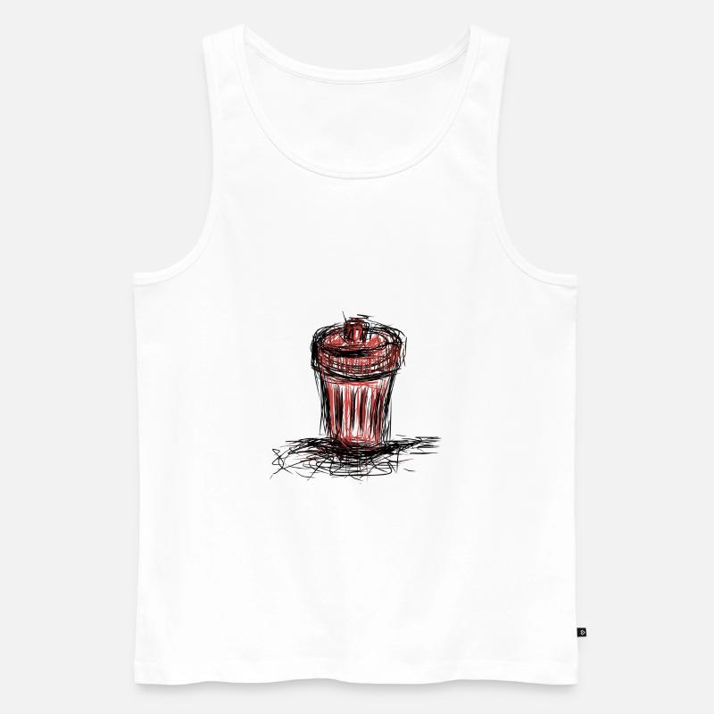 Müll eimer - Männer Premium Bio Tank Top - Weiß