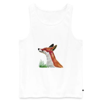 Le petit renard - Débardeur bio Premium Homme - blanc - Devant - Michal (187cm)
