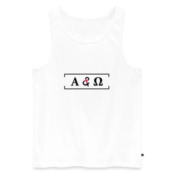 A & O - Men's Premium Organic Tank Top - white - Front - AI Model Male 178 light (178cm)