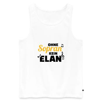 Chor - Männer Premium Bio Tank Top - Weiß - Vorne - AI Model Male 178 light (178cm)