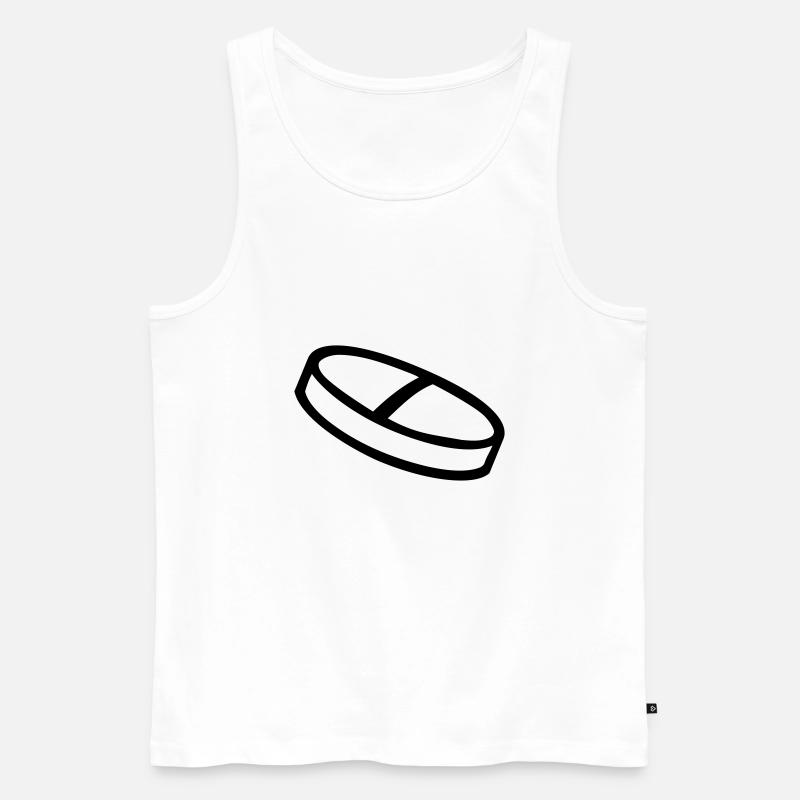 Tablette - Männer Premium Bio Tank Top - Weiß