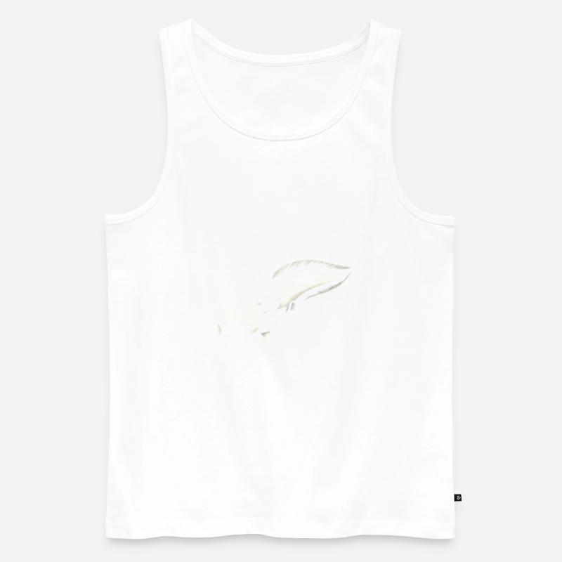 Kosmischer Axolotl Illustration - Männer Premium Bio Tank Top - Weiß