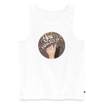 You nailed it! You did it! - Men's Premium Organic Tank Top - white - Front - AI Model Male 178 light (178cm)