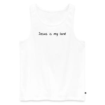 Jésus est mon seigneur - Débardeur bio Premium Homme - blanc - Devant - AI Model Male 178 light (178cm)