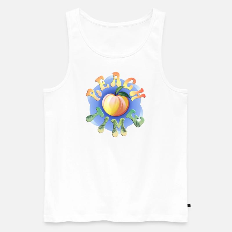 Beach Time – Peach Time - Männer Premium Bio Tank Top - Weiß