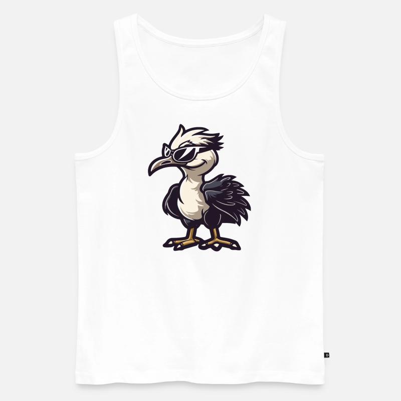 Strauß Comic Cool - Männer Premium Bio Tank Top - Weiß