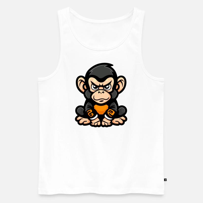 Monkey Comic - Men's Premium Organic Tank Top - white