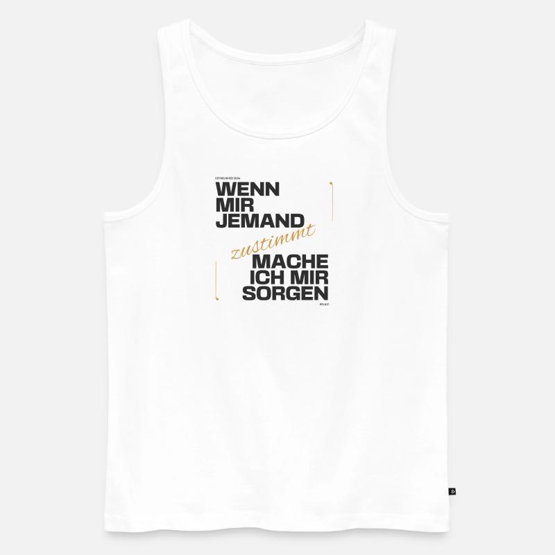 Ironisches Statement - Männer Premium Bio Tank Top - Weiß