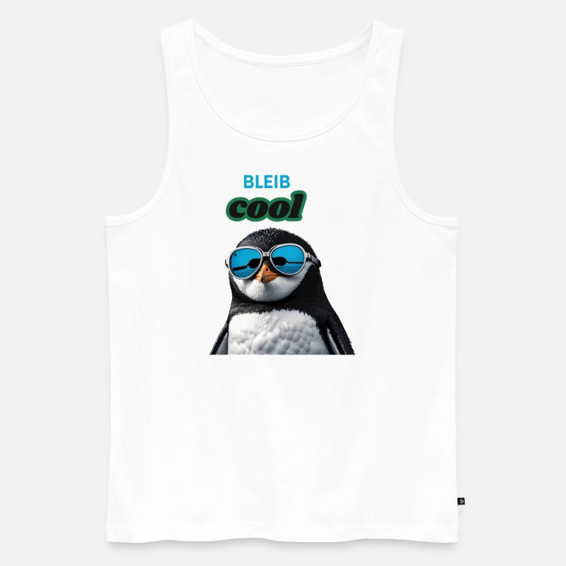 Bleib cool! Design - Männer Premium Bio Tank Top - Weiß