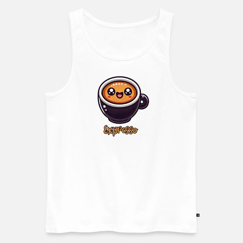 EXPRESSO - Männer Premium Bio Tank Top - Weiß