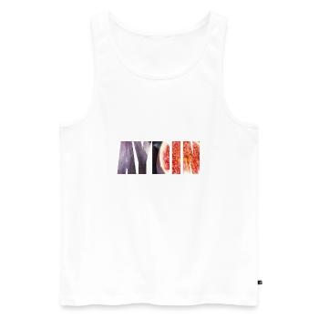 aydin feigen - Männer Premium Bio Tank Top - Weiß - Vorne - AI Model Male 178 light (178cm)
