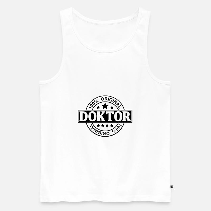 Doktor - Männer Premium Bio Tank Top - Weiß