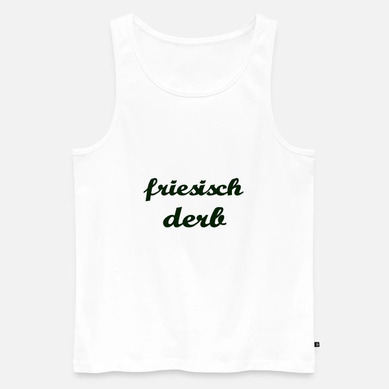 friesisch derb - Männer Premium Bio Tank Top - Weiß
