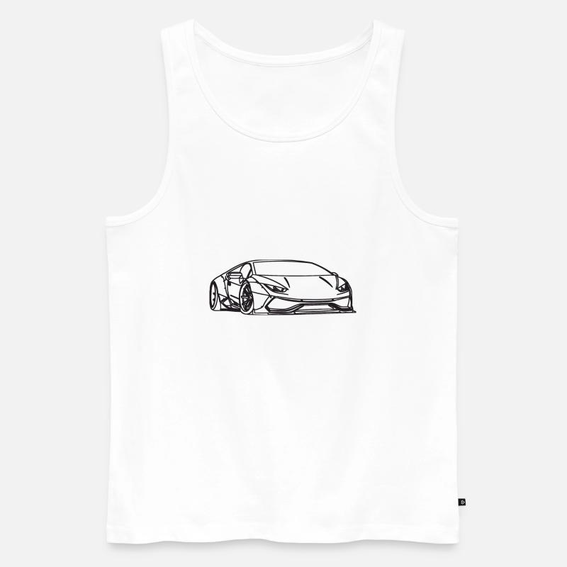 Auto - Männer Premium Bio Tank Top - Weiß