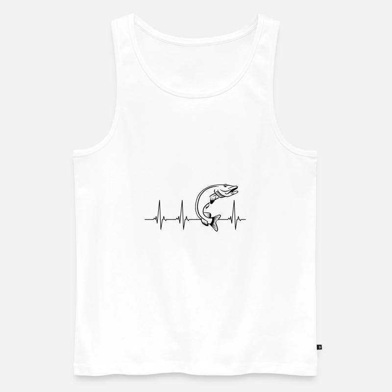 Hecht - Männer Premium Bio Tank Top - Weiß