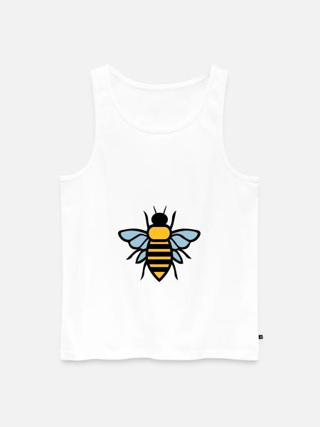 Biene - Männer Premium Bio Tank Top - Weiß
