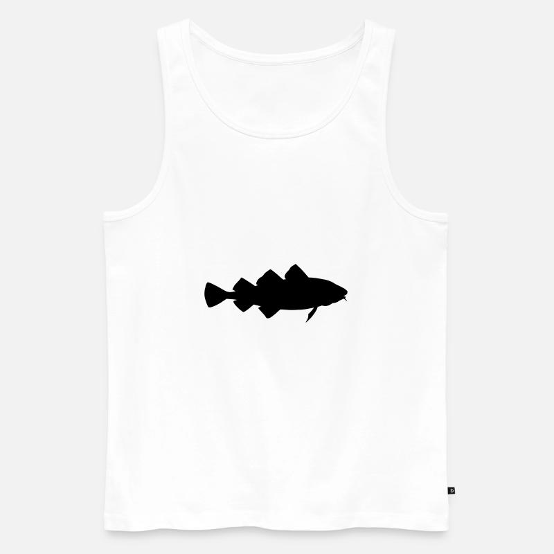 Dorsch - Männer Premium Bio Tank Top - Weiß